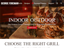 Tablet Screenshot of georgeforemancooking.com